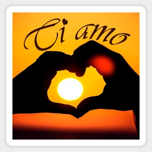 Ti amo (I love you in Italian) - Sepia Sticker